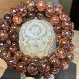 HQ Red Rutilated Quartz 9mm *price is for one